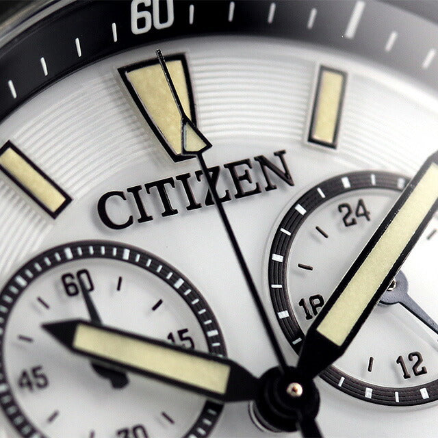 Citizen Collection Eco Drive太阳能观看品牌男士计时码表太阳能公民AT2500-19A白色蓝色白色