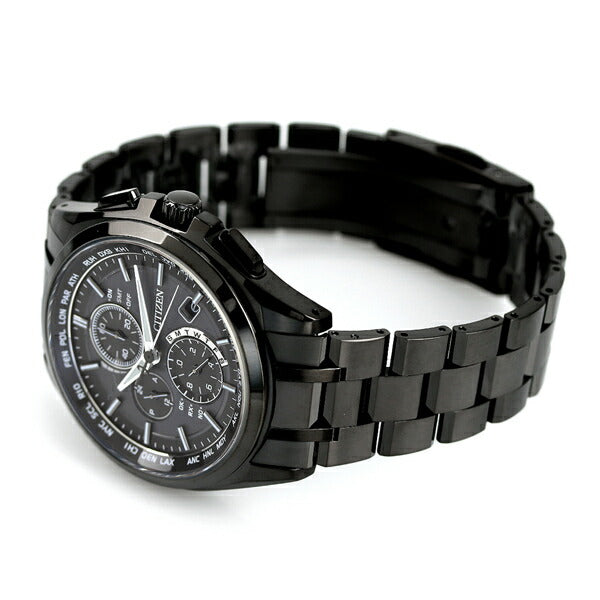 公民Atessa Titanium Chronograph Eco Drive Solar Radio AT8044-56E观看品牌男士