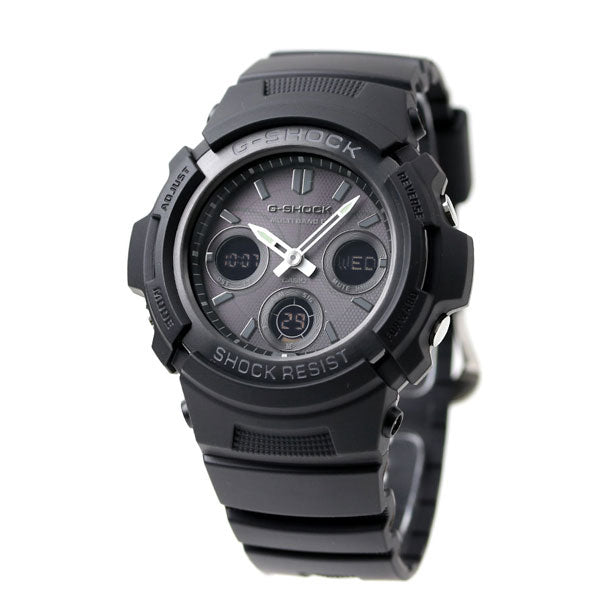 gショック ジーショック G-SHOCK ブラック 電波 ソーラー AWG-M100B-1ACR アナデジ 腕時計 ブランド オールブラック 時計 カシオ メンズ AWG-M100B-1ACR