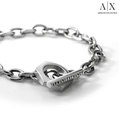 アルマーニ エクスチェンジ ブレスレット メンズ ブランド 99% ステンレススチール 1% エナメル AXG0103040 シルバー アクセサリー AXG0103040