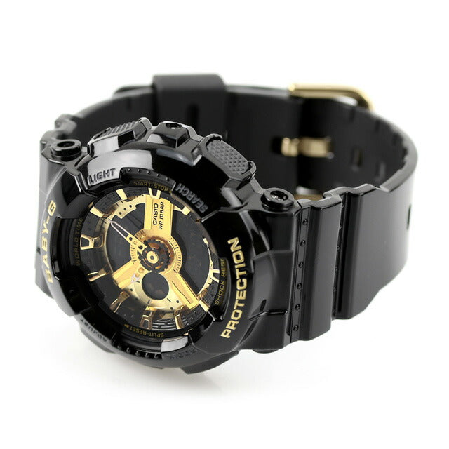 Baby G Baby Jie BABY-G Quartz BA-110X-1A BA-110 Ladies Watch Brand Casio Anadisy Black Gold Black BA-110X-1ADR