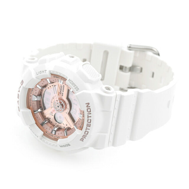 Baby G Baby Baby BABY-G BA-110 Ladies Watch Brand Casio Anadeci Salmon Pink White White BA-110X-7A1DR