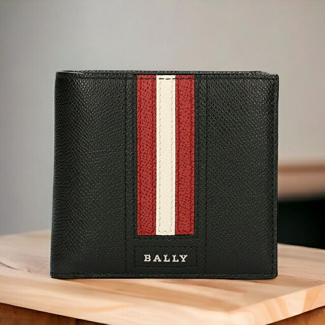 バリー 財布 二つ折り財布 メンズ 革 レザーウォレット 小銭入れ BALLY テイゼル 6218013 ブラック 記念品 プレゼント ギフト BA-6218013