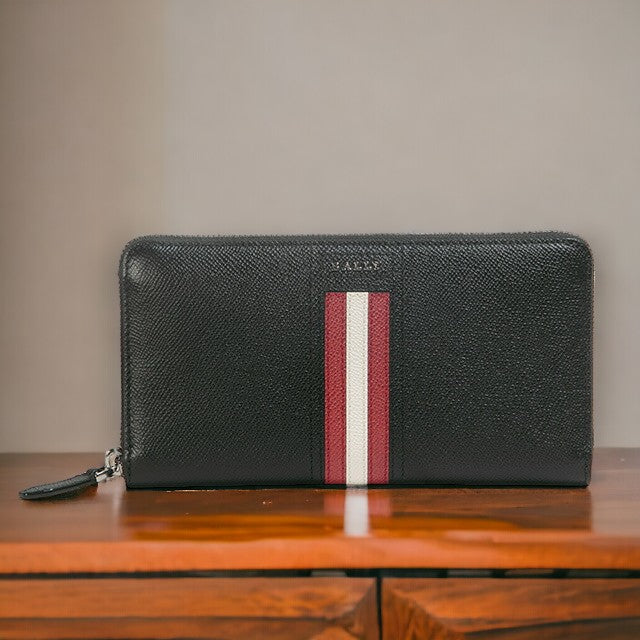 バリー 財布 長財布 メンズ 革 レザーウォレット 小銭入れ BALLY テレン 6218049 ブラック 記念品 プレゼント ギフト BA-6218049