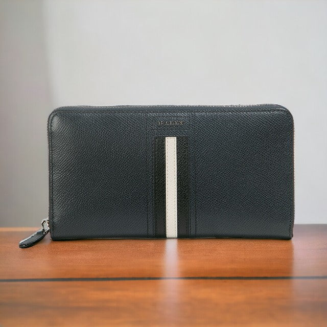 バリー 財布 長財布 メンズ 革 レザーウォレット 小銭入れ BALLY テレン 6218051 ネイビー 記念品 プレゼント ギフト BA-6218051