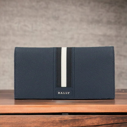 バリー 財布 長財布 メンズ 革 レザーウォレット 小銭入れ BALLY タリロ 6218069 ネイビー 記念品 プレゼント ギフト BA-6218069