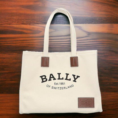 バリー トートバッグ BALLY クリスタリア コットン ナチュラル ファブリック メンズ レディース 6301346 エクリュ バッグ 記念品 プレゼント ギフト BA-6301346