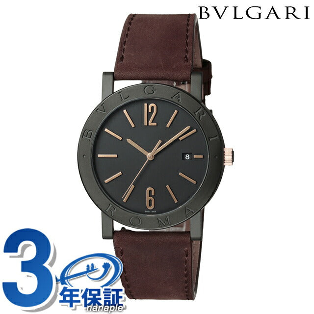 ブルガリ ブルガリブルガリ 自動巻き 腕時計 ブランド メンズ BVLGARI BB41BSDLCCL/ROMA アナログ ブラック ブラウン 黒 スイス製 BB41BSDLCCLROMA