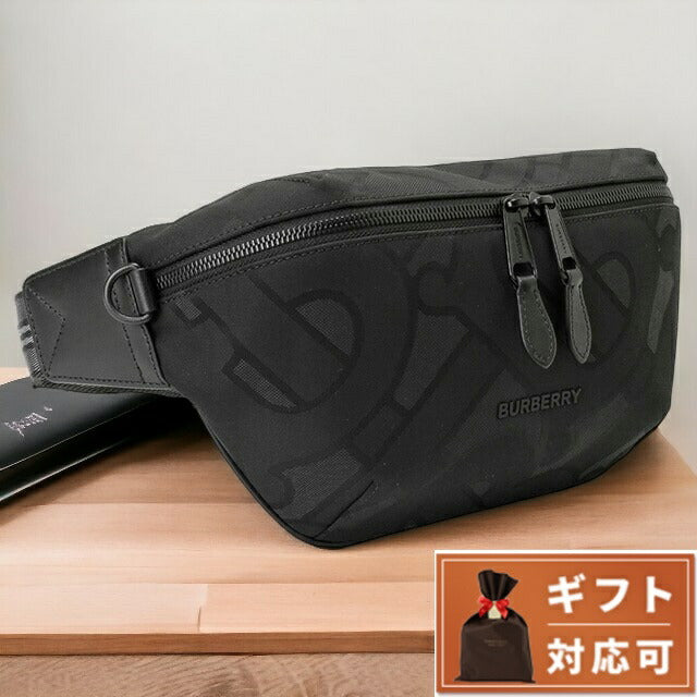 バーバリー BURBERRY 8043707 A1189 TBモノグラム ソニー ベルトバッグ ウエストバッグ ボディバッグ ブラック メンズ ユニセックス BBBU00132M