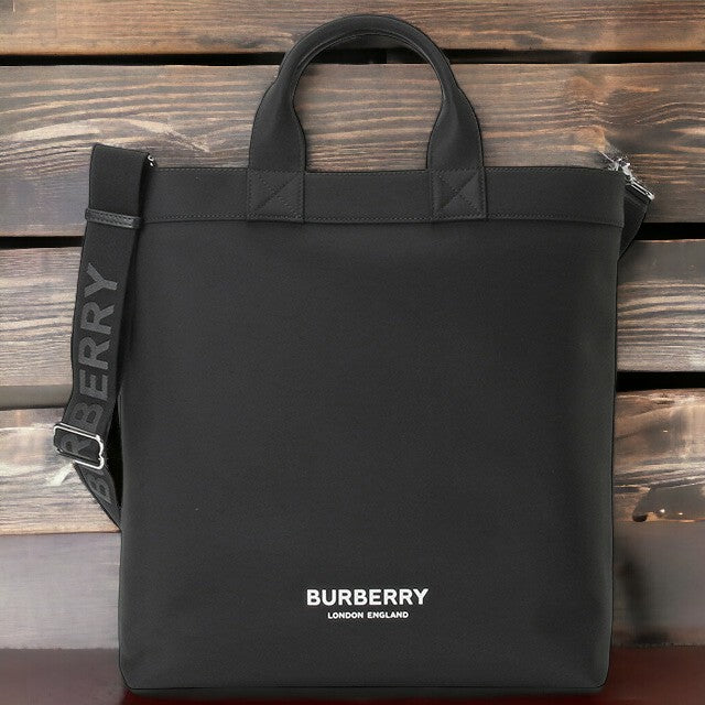 バーバリー BURBERRY 8063497 A1189 ロゴプリント アーティ トートバッグ 2WAY ショルダーバッグ ブラック メンズ ユニセックス BBBU00140M
