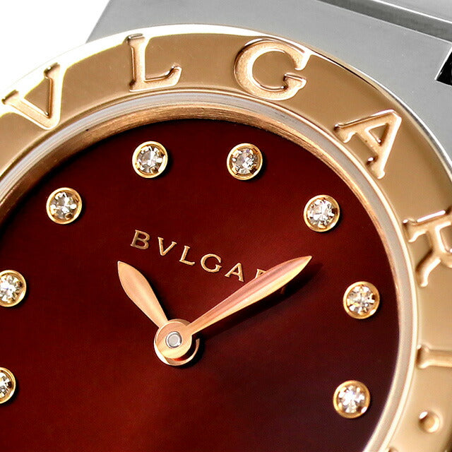 Bulgari Ladies Bulgari Brugari 26mm钻石瑞士石英手表BBL26C11SPG 12棕色粉红色Gold BBL26C11SPG12