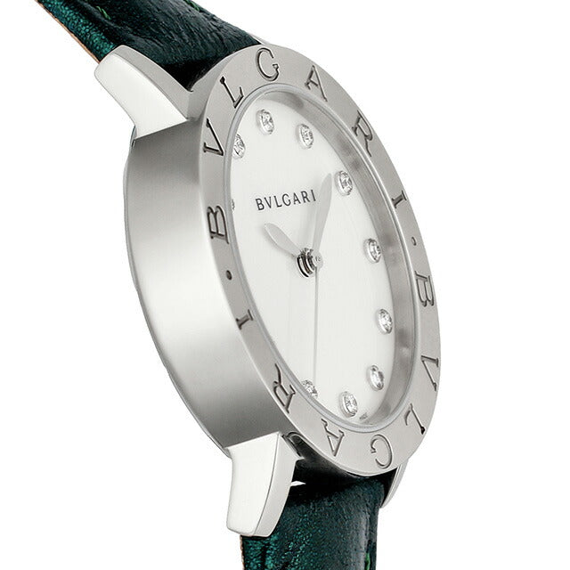 ブルガリ ブルガリブルガリ 自動巻き 腕時計 ブランド レディース BVLGARI BBL33WSLC4-12-X アナログ ホワイトシェル グリーン 白 スイス製 BBL33WSLC4-12-X