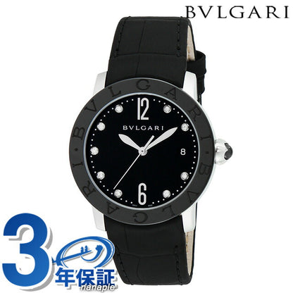 ブルガリ レディース ブルガリブルガリ 37mm ダイヤモンド スイス製 自動巻き 腕時計 BBL37BSBCLD/9 BVLGARI ブラック 黒 BBL37BSBCLD9