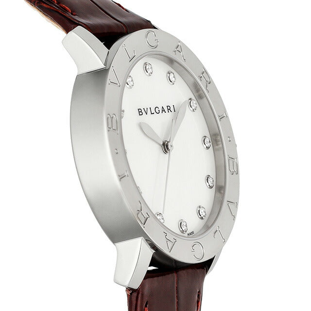 ブルガリ ブルガリブルガリ 自動巻き 腕時計 ブランド レディース BVLGARI BBL37WSLC9-12 アナログ ホワイトシェル ダークブラウン 白 スイス製 BBL37WSLC9-12
