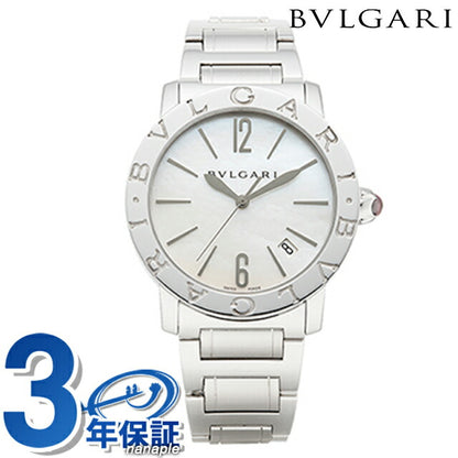 Bulgari Bulgari Brugari Automatic Watch Brand Ladies BVLGARI BBL37WSSD Analog White Shell White Switzerland