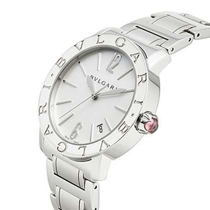 Bulgari Bulgari Brugari Automatic Watch Brand Ladies BVLGARI BBL37WSSD Analog White Shell White Switzerland