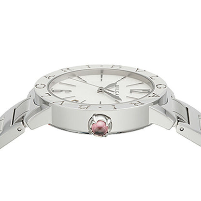 Bulgari Bulgari Brugari Automatic Watch Brand Ladies BVLGARI BBL37WSSD Analog White Shell White Switzerland