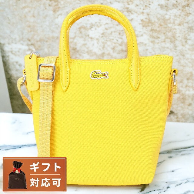 ラコステ LACOSTE NF2609 L36 L.12.12 CONCEPT 2WAY ミニ トートバッグ ショルダーバッグ イエロー レディース メンズ ユニセックス ワニロゴ 記念品 ギフト BBLT00012L