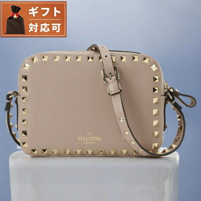 ヴァレンティノ VALENTINO 5W2B0809 VSF P45 ロックスタッズ スモール ショルダーバッグ クロスボディ パウダー ベージュ レディース ROCKSTUD CROSS BODY BAG BBVA00050L