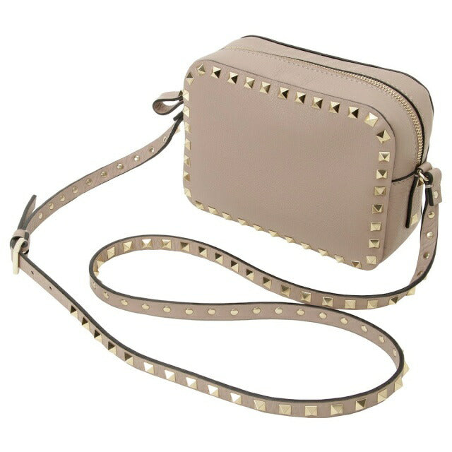 ヴァレンティノ VALENTINO 5W2B0809 VSF P45 ロックスタッズ スモール ショルダーバッグ クロスボディ パウダー ベージュ レディース ROCKSTUD CROSS BODY BAG BBVA00050L