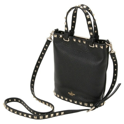 ヴァレンティノ VALENTINO 5W2P0W31 VSH 0NO ロックスタッズ ミニ バッグ 2WAY トートバッグ ショルダーバッグ クロスボディ ブラック レディース BBVA00051L
