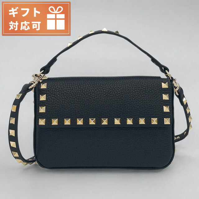 ヴァレンティノ VALENTINO 5W2P0W07 VSH 0NO ロックスタッズ ミニ バッグ 2WAY ハンドバッグ ショルダーバッグ クロスボディ ブラック レディース BBVA00059L