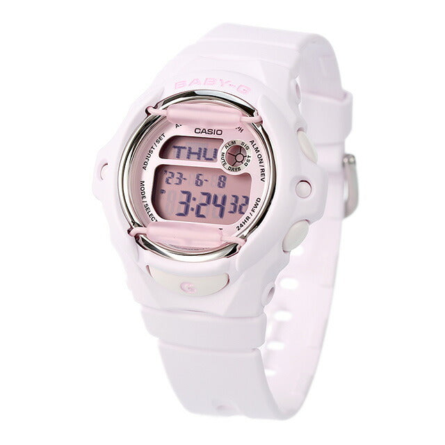 Baby G Baby Baby-G海外模特海外模特女士观看品牌Casio Digital Digital Pink Light Purple BG-169U-4BDR