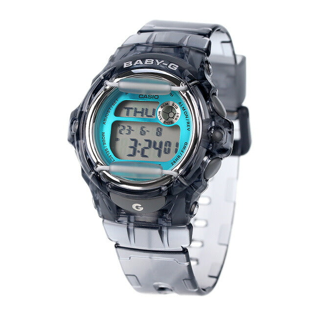 Baby G Baby Baby-G海外模特海外模特女士观看品牌Casio Digital Clear Black Black Black Black-169u-8bdr