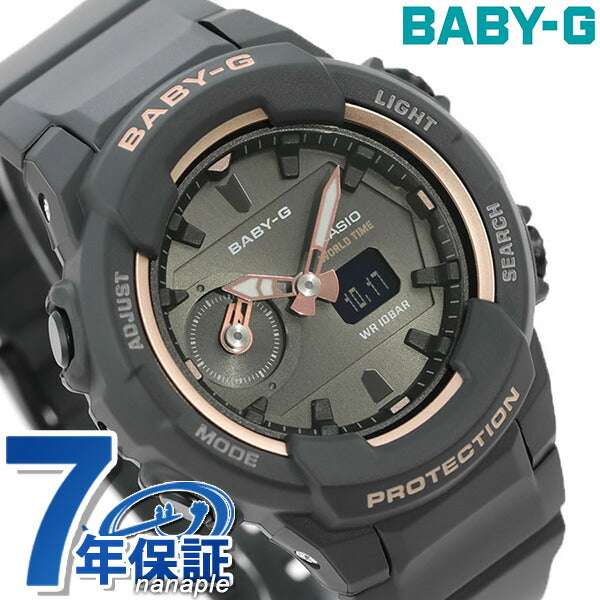 Baby G Baby baby-g女士观看品牌BGA-230全黑双重时间BGA-230SA-1ADR ANADISY