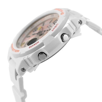 Baby G Baby Jie BABY-G Standard BGA-260 Flower Pattern Overseas Model Ladies Watch Brand BGA-260FL-7ADR Casio Silver White