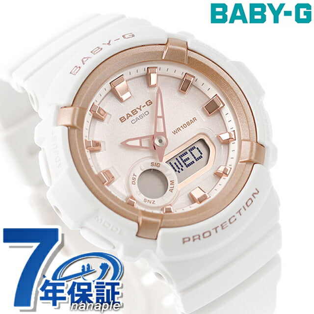 Baby G Baby Baby-G Quartz BGA-280BA-7A BGA-280系列海外模特女士手表Casio 卡西欧 Anadisi粉红色白色白色BGA-280BA-7ADR