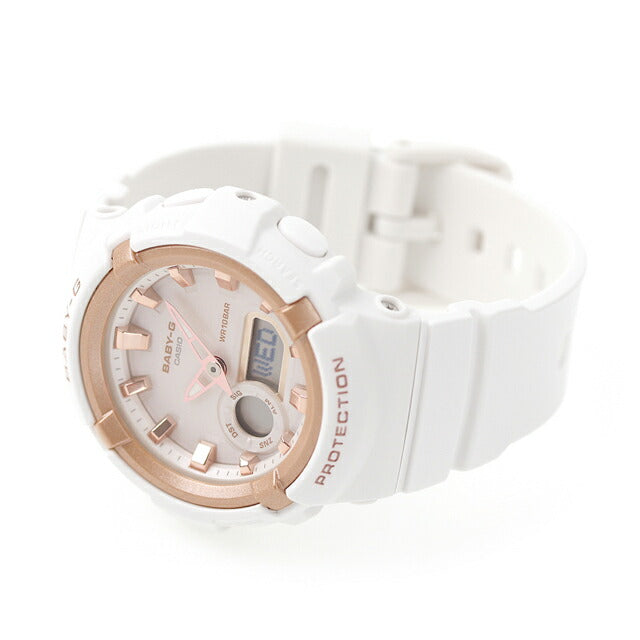 Baby G Baby Baby-G Quartz BGA-280BA-7A BGA-280系列海外模特女士手表Casio 卡西欧 Anadisi粉红色白色白色BGA-280BA-7ADR