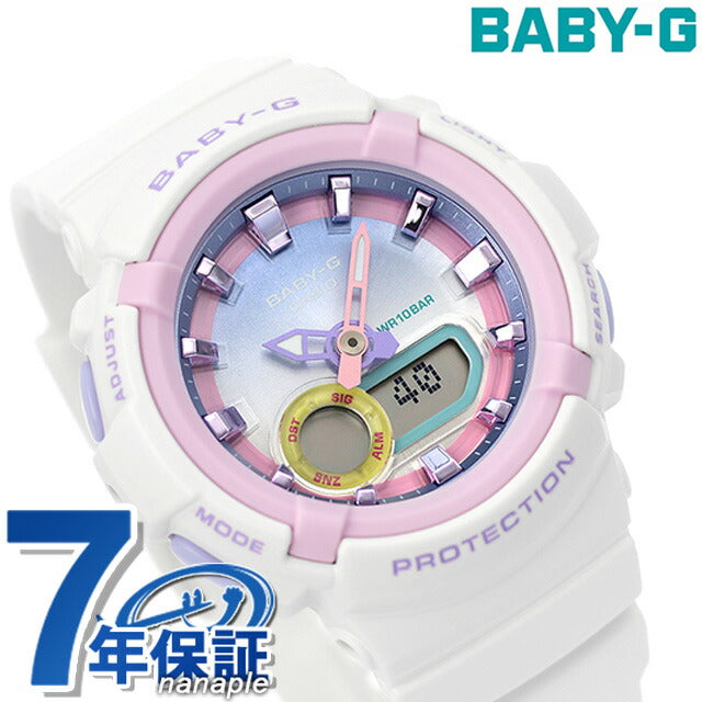 Baby G Baby Jie BABY-G Quartz BGA-280PM-7A BGA-280 Overseas Model Ladies Watch Brand Casio Anadisy Multi Color White White BGA-280PM-7ADR