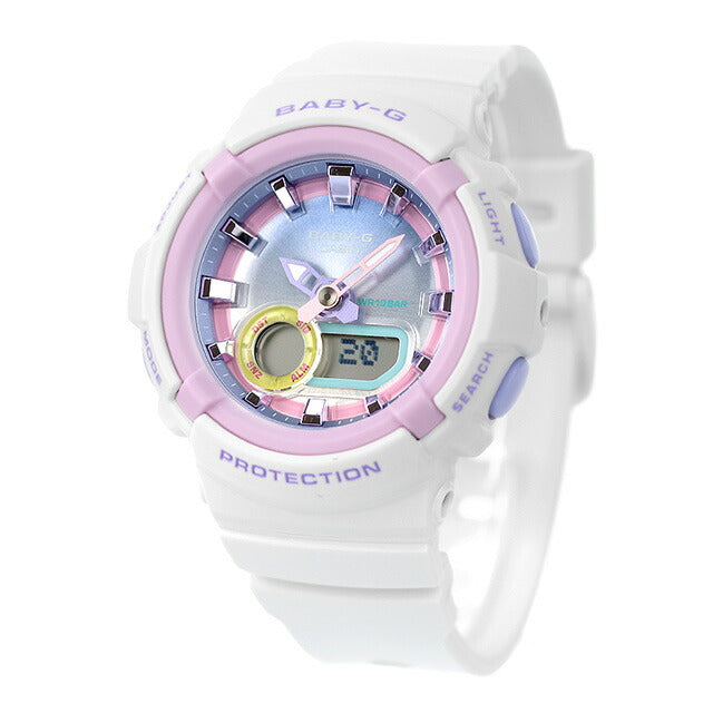 Baby G Baby Jie Jie Baby-G Quartz BGA-280PM-7A BGA-280海外模特女士观看品牌Casio Anadisy Anadisy多色白色BGA-280PM-7ADR