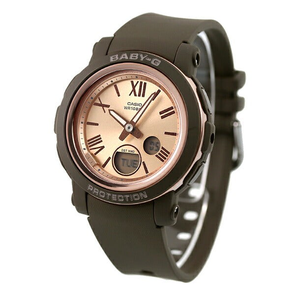 Baby G Baby Baby Baby baby-g BGA-290系列Anaddy World Time女士观看BGA-290-5ADR CASIO CASIO CASIO PINK GOIND BROWN