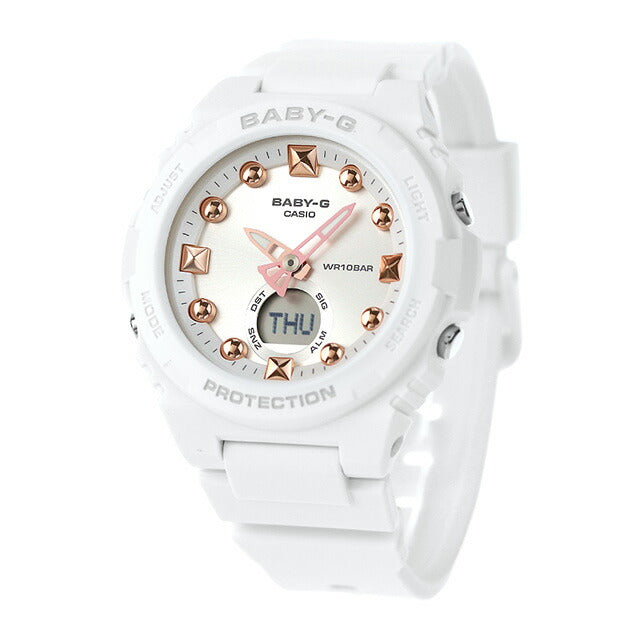 Baby G baby-G BABY-G BGA-320-7A2 Ladies Watch Brand Casio Anadisy Silver White White White BGA-320-7A2DR