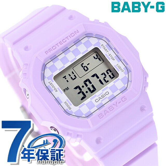 Baby G Baby Baby-G Baby-G BGD-565GS-6 BGD-565系列海外模特女士观看品牌Casio 卡西欧 数字紫色BGD-565GS-6DR