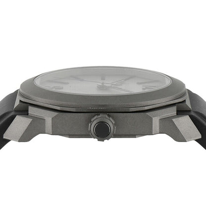 ブルガリ オクト 自動巻き 腕時計 ブランド メンズ チタン BVLGARI BGO41C14TVD アナログ グレー ブラック 黒 スイス製 BGO41C14TVD
