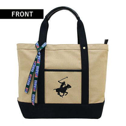 ビバリーヒルズポロクラブ トートバッグ メンズ レディース ブランド キャンバストートバッグL Cotton 243710 BE BK BK バッグ BH1008N-BEBKBK