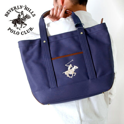ビバリーヒルズポロクラブ トートバッグ メンズ レディース ブランド キャンバストートバッグL Cotton 152454 NV NV WH バッグ BH1008N-NVNVWH