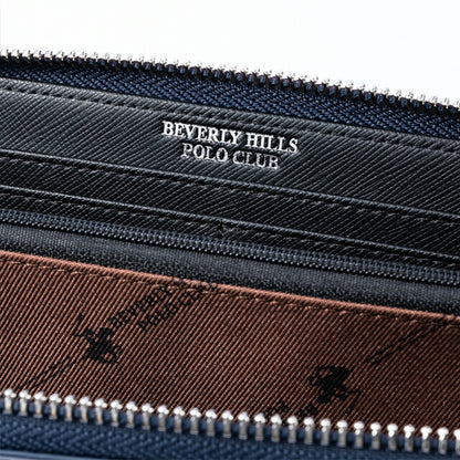 ビバリーヒルズポロクラブ 財布 メンズ ブランド 長財布 革 レザーウォレット 小銭入れあり ネイビー ブラック BHG-M1001-NVBK