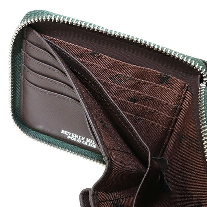 ビバリーヒルズポロクラブ 財布 メンズ ブランド 二つ折り財布 革 レザーウォレット 小銭入れあり グリーン ダークブラウン BHG-M1004-GRNDBR