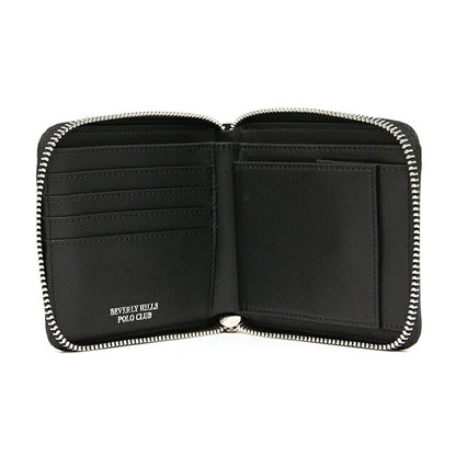 ビバリーヒルズポロクラブ 財布 メンズ ブランド 二つ折り財布 革 レザーウォレット 小銭入れあり ブラック BHG-M2004-BK