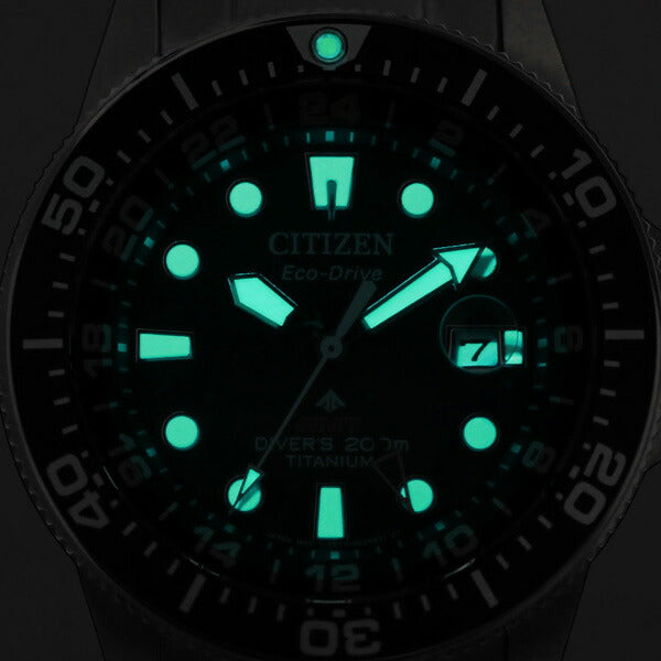 Citizen Promaster Marine Eco Drive太阳能GMT潜水员观看品牌BJ7110-89E公民黑人