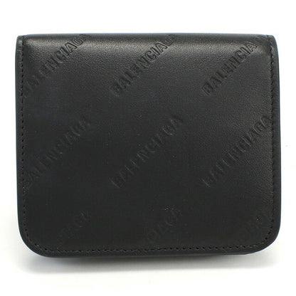 バレンシアガ 二折財布小銭入付き レディース ブランド BALENCIAGA レザー イタリア 594216 ブラック 財布 BLC594216021