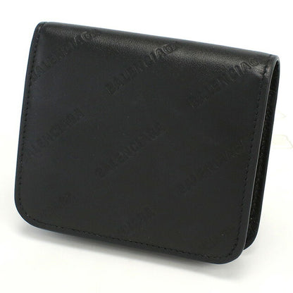 バレンシアガ 二折財布小銭入付き レディース ブランド BALENCIAGA レザー イタリア 594216 ブラック 財布 BLC594216021