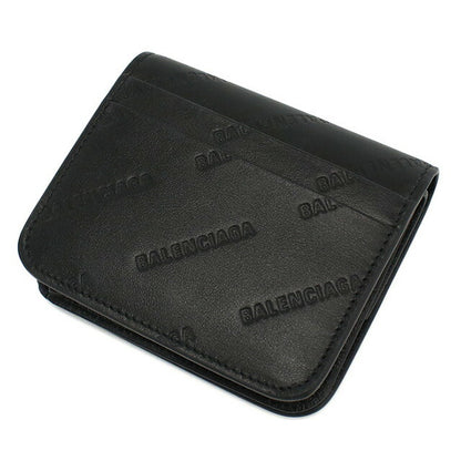 バレンシアガ 二折財布小銭入付き レディース ブランド BALENCIAGA レザー イタリア 594216 ブラック 財布 BLC594216021
