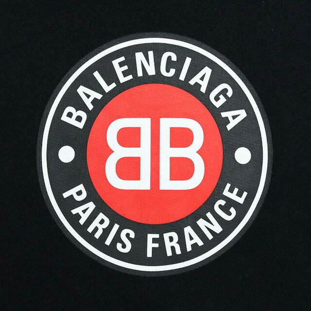 バレンシアガ パーカー レディース ブランド BALENCIAGA コットン 100%(裏起毛） ポルトガル 612959 ブラック ファッション 選べるモデル BLC612959A