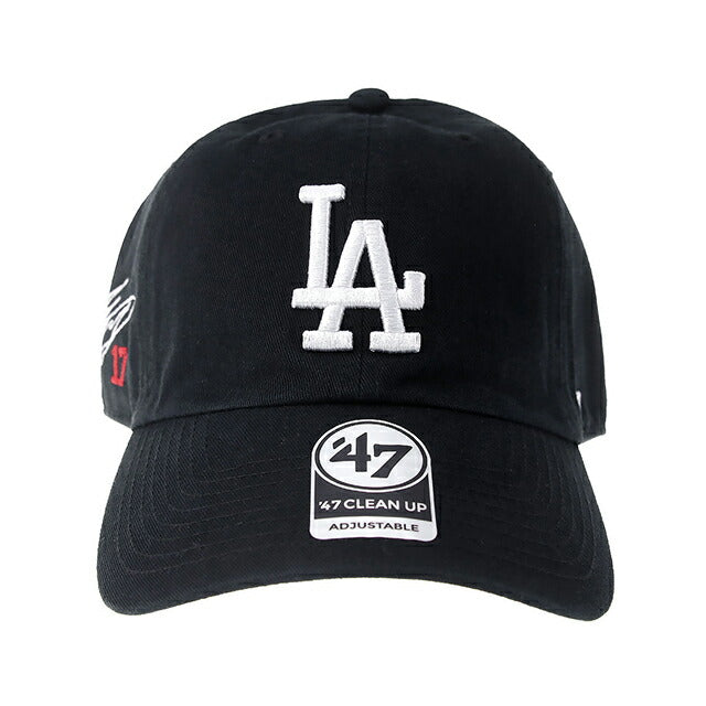 47BRAND キャップ 大谷翔平 サイン入り メンズ レディース ブランド ドジャース ’47 クリーンナップ Black 帽子 B-RGW12GWSNL-BKM-SI