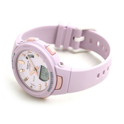 Baby G Baby Jie BABY-G Ladies Watch Brand BSA-B100 Running Jogging Pedine Meter BLUETOOTH BSA-B100-4A2DR Cassioravender